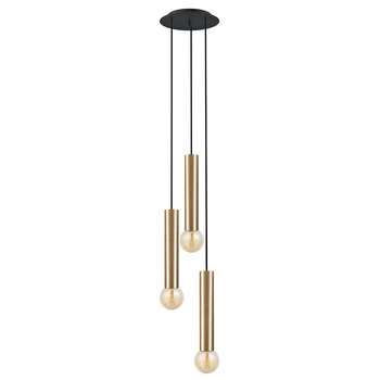 Wisząca lampa gabinetowa Baton 7855 minimalistyczne tuby mosiądz