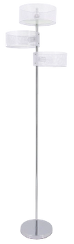 Podłogowa lampa abażurowa DRS8006/3F WH NET chrom