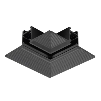 Podtynkowy łącznik narożny do szyn 1-obwodowych 11732 czarny