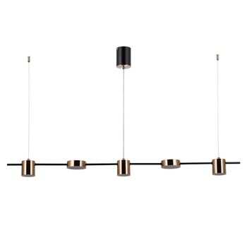 Modernistyczna LAMPA wisząca REMDAL PND-16374-5-BK-3K Italux metalowa OPRAWA LED 30W 3000K sticks czarne