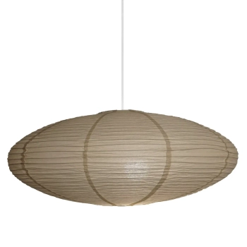 Papierowy klosz do lampy Villo 60 2213253209 owalny beżowy