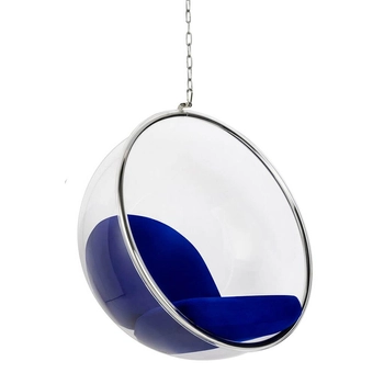Designerski fotel wiszący Bubble JH-200.13 na łańcuchu do salonu