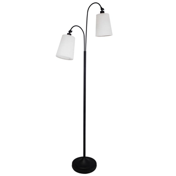 Podłogowa lampa do sypialni Duetto regulowane tuby białe