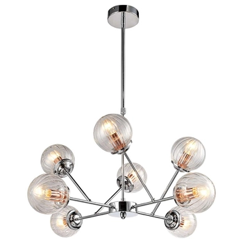 Lampa wisząca BEST 38-67289 szklana molekuły kule balls przezroczyste