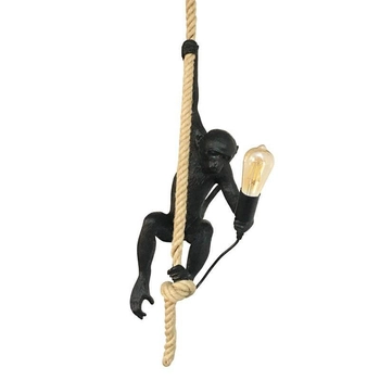 Wisząca lampa ozdobna Monkey ABR-KAR-C Abruzzo małpka do salonu czarny