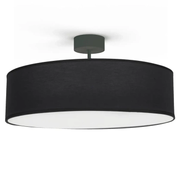 Abażurowy plafon minimalistyczny Violet 7961 okrągły czarny hol