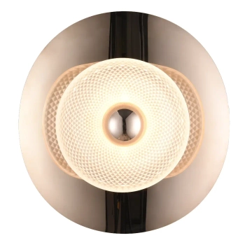 Szklany kinkiet naścienny Diop MB2293-1M-3BGT LED 8W 3000K złoty