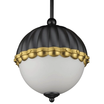 Wisząca lampa do salonu Pralines P01213BK Cosmolight ball czarna biała