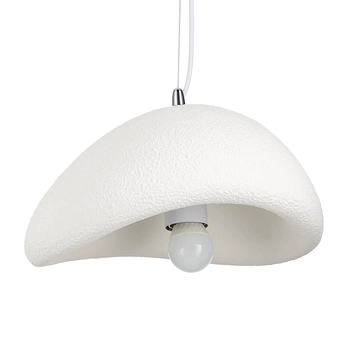 Zwisowa lampa jadalniana Stone DN426-300 kamień metalowa biała