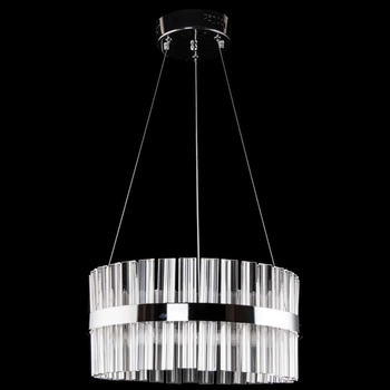 Dekoracyjna LAMPA wisząca VEN E1694/25W metalowa OPRAWA glamour crystal zwis przezroczysty chrom