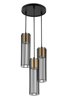 Wisząca lampa pokojowa Fobia industrial czarna złota