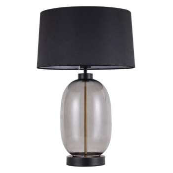 Stołowa lampa do salonu Amur LP-919/1T smoked przydymiona czarny