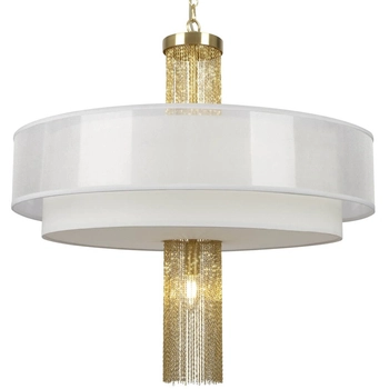 Lampa wisząca glamour Impressive MOD151PL-05G łańcuchy złote