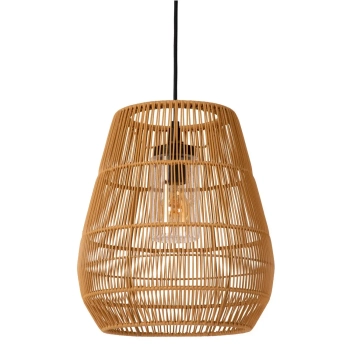 Ekologiczna lampa wisząca do salonu NERIDA 03844/01/72 IP44 drewniany