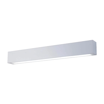 Plafon LAMPA sufitowa IBROS LP-7001/1C WH-63 18/3 Light prestige prostokątna OPRAWA metalowa LED 18W 3000K listwa IP44 biała