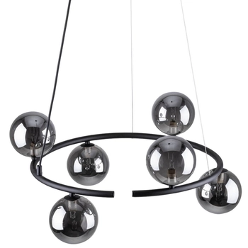 Lampa wisząca do salonu Anabelle 6843 bubbles ring grafitowa czarna