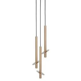 Wisząca lampa metalowa Sopel Ring 41233 do kuchni tubki złote