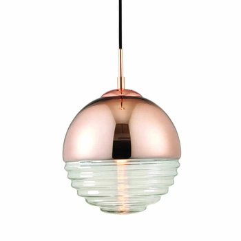 Kulista lampa zwis Paloma 68956 Endon transparentna miedziana