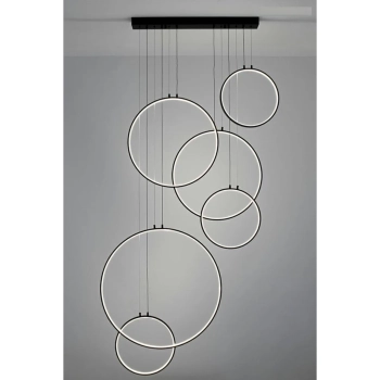 Pierścieniowa lampa wisząca Circulo MSE010100371 Moosee LED 156W 3000K czarna