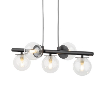 Lampa wisząca Avola 40791 Sigma bubble do jadalni czarna transparentna