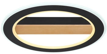 Lampa sufitowa okrągła Mattia 67268-30 LED 30W 3000K czarna drewno