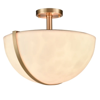 Lampa sufitowa do salonu Drayton C03395BR półkula metalowy mosiądz