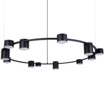 Żyrandol do jadalni okrąg Kodo 12 41339 nad stół downlight czarny