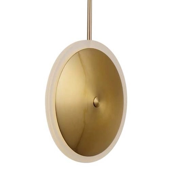 Wisząca lampa nowoczesna CGBING40 talerz LED 5W mosiądz