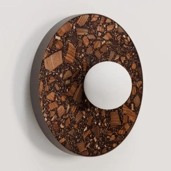 Ścienna lampa do sypialni LEGRA 21412106 lastryko kula IP44 brązowa biała