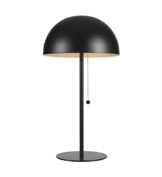 Czarna lampa stojąca Dome nowoczesna na szafkę nocną