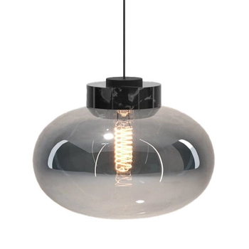 Zwisowa lampa do salonu Moonstone P0515 Maxlight przydymiona czarna