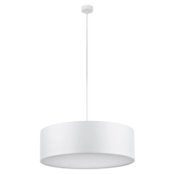 Lampa wisząca do salonu okrągła Rondo 4859 TK Lighting z tkaniny biała