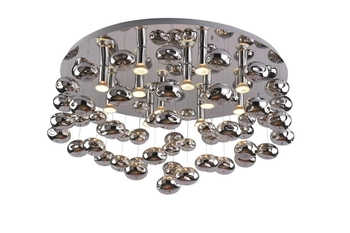 Glamour lampa sufitowa Luvia okrągła z kryształkami chrom