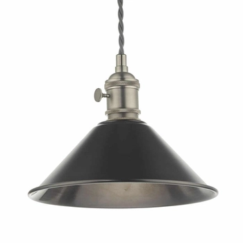 Industrialna lampa wisząca Hadano HAD0161-02 Dar Lighting cyna chrom czarny