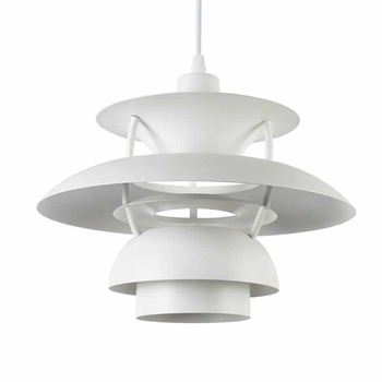 Lampa zawieszana do jadalni Retro ABR-APPLE-W Abruzzo industrialna biała