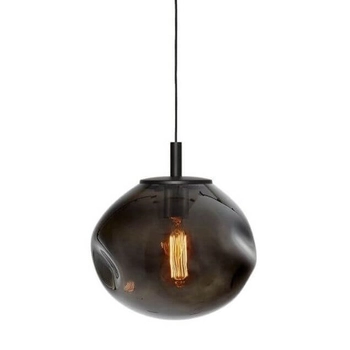 Szklana lampa wisząca AVIA 11152108 Kaspa loftowa do salonu czarna