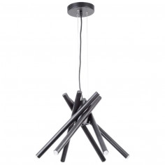 LAMPA wisząca LUMEN 33196 Sigma designerska OPRAWA metalowy ZWIS tuby sople czarne