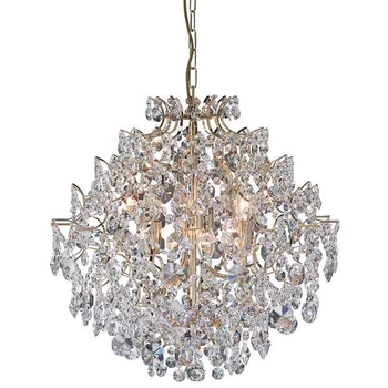 Glamour LAMPA wisząca ROSENDAL 100532 Markslojd kryształowa OPRAWA pałacowy ZWIS kryształowy przezroczysty złoty brązowy