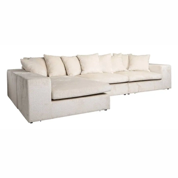 Sofa 3-osobowa do salonu S5135 WHITE CHENILLE Richmond Interiors szenilowa biała