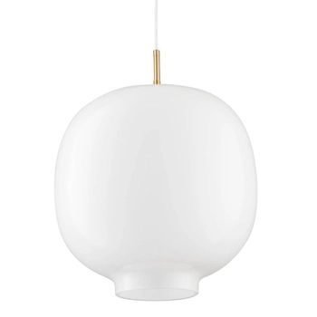 Zwisowa lampa sypialniana Boni ST-9960P/L white szklana kula nad stół biała