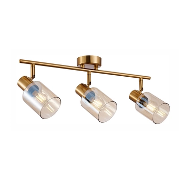 Sufitowa lampa tuby Santia SPL-65342-3-BRO-AMB Italux  mosiądz bursztynowy