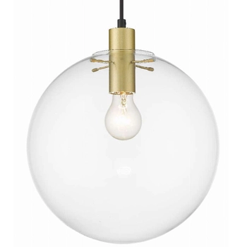 LAMPA wisząca PUERTO LP-004/1P L GD Light Prestige skandynawska OPRAWA szklana kula zwis przezroczysty złoty