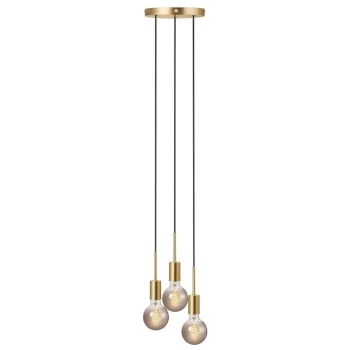 Potrójna wisząca lampa do salonu Paco 2112063035 mosiądz