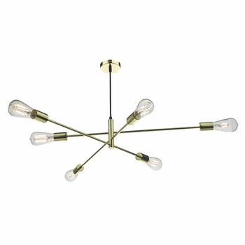 Wielopunktowa lampa wisząca Alana ALA0635 Dar Lighting złota przezroczysta