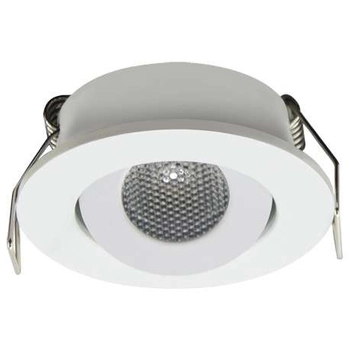 Wpuszczana LAMPA sufitowa MATI LED C 03736 Ideus podtynkowa OPRAWA okrągła LED 1,5W 4000K oczko metalowe białe