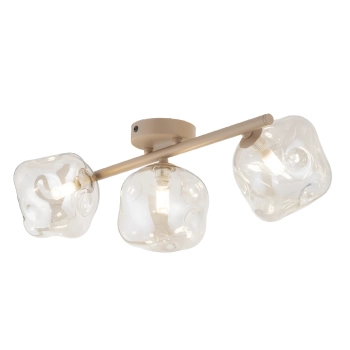 Potrójna lampa sufitowa Lava Sabia 11105 kule beżowe bursztynowe