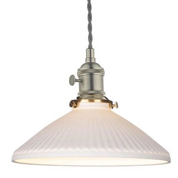 Ceramiczna lampa zwieszana Hadano HAD0161-10 do salonu chrom biały