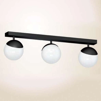 Plafon LAMPA sufitowa SFERA MLP8857 Milagro metalowa OPRAWA na listwie kule balls czarne białe