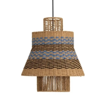 Wisząca lampa MURVOLO LE45361 boho brązowa niebieska