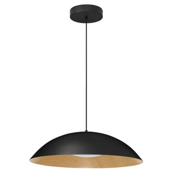 Wisząca lampa Valles LE42806 LED 3000K nad wyspę czarna drewniana